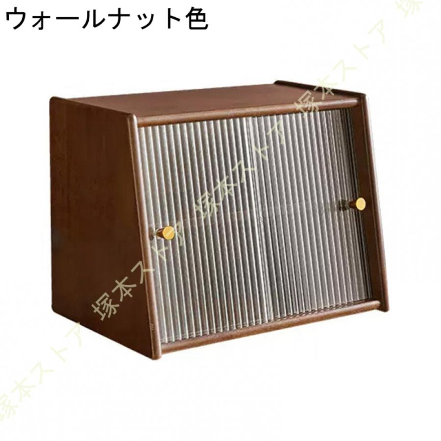 食器棚 本棚 透明扉付き 大容量 キッチン収納 木製 キャビネット 防塵キャビネット ミニ食器棚 卓上食器棚 カップボード 上置き カウンター上収納棚_3