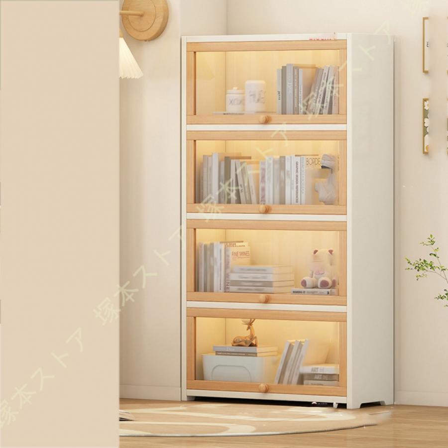 本棚 収納棚 コミック収納 扉付き 整理棚 大容量 木製 コミックラック