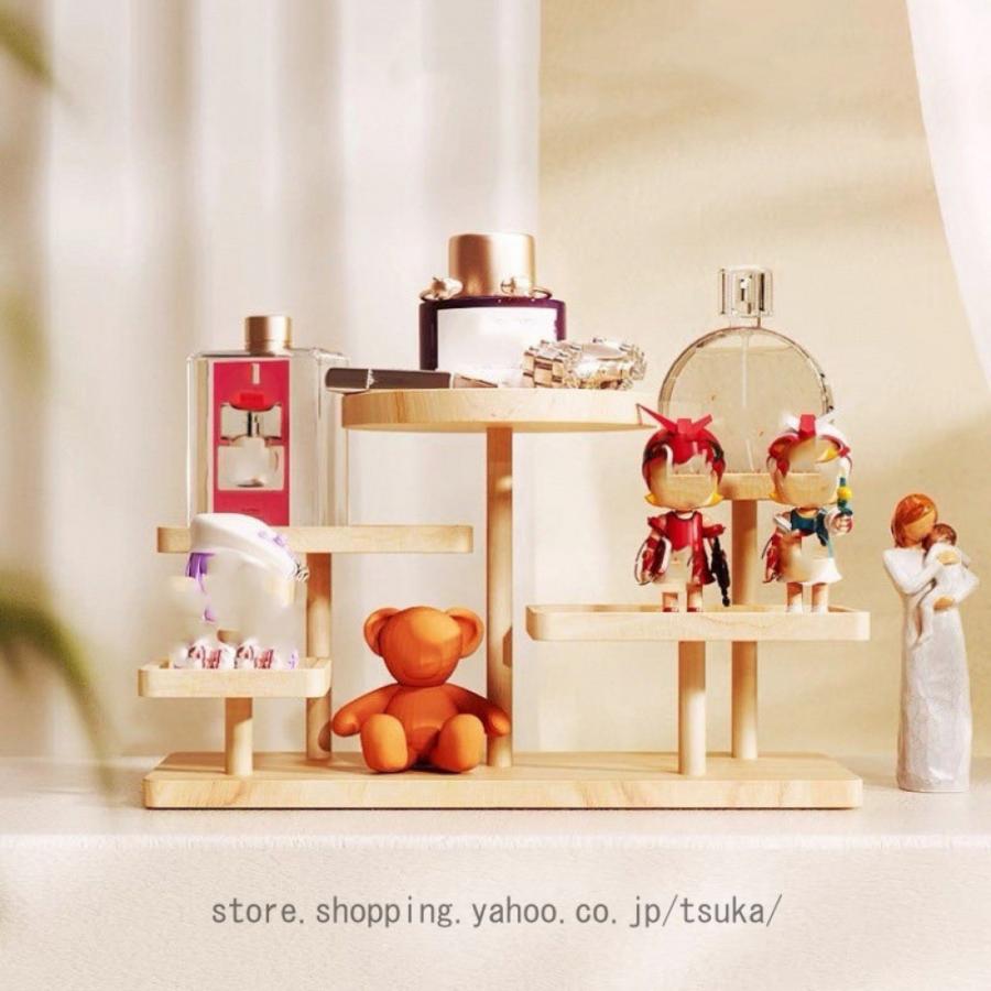 ディスプレイスタンド 木製 卓上 多機能 フィギュア 化粧品 香水