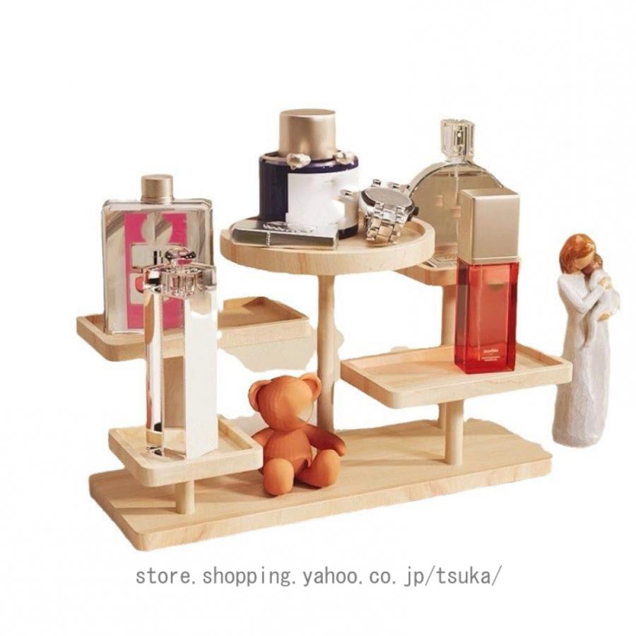 ディスプレイスタンド 木製 卓上 多機能 フィギュア 化粧品 香水