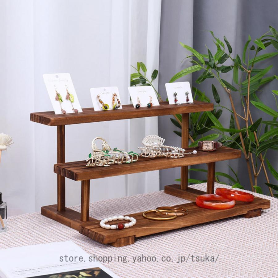 オープンシェルフ 卓上 木製 展示台 ひな壇 ディスプレイ 香水