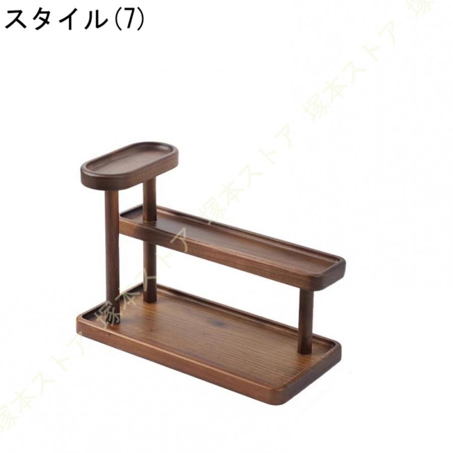 ディスプレイスタンド 木製 フィギュア 大容量 化粧品 ボトル コップ収納 カップ カップボード おしゃれ 事務所 オフィス オープンシェルフ 卓上収納ラック_3