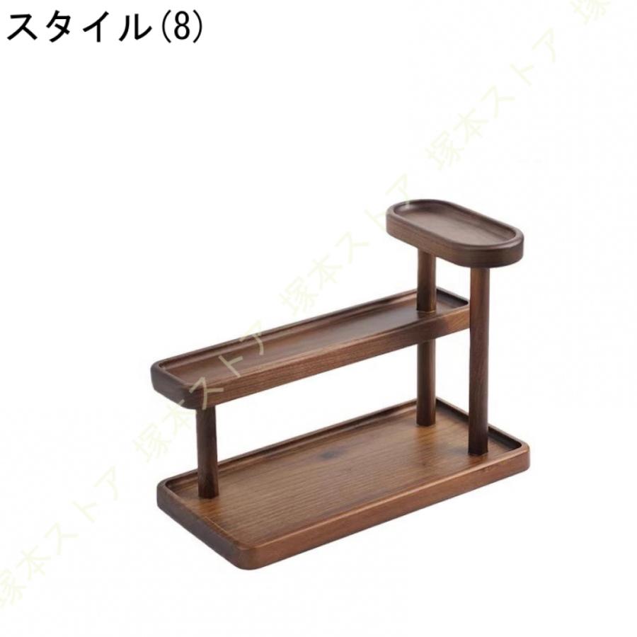 ディスプレイスタンド 木製 フィギュア 大容量 化粧品 ボトル コップ収納 カップ カップボード おしゃれ 事務所 オフィス オープンシェルフ 卓上収納ラック_4