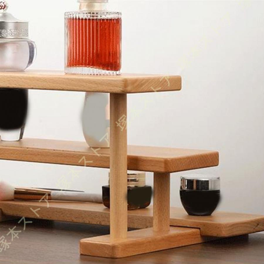 ディスプレイスタンド 木製 フィギュア 大容量 化粧品 ボトル コップ収納 カップ カップボード おしゃれ 事務所 オフィス オープンシェルフ 卓上収納ラック_7
