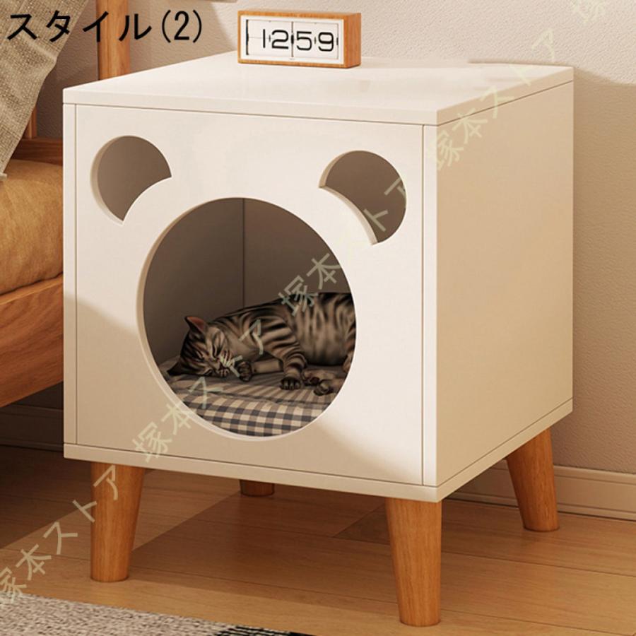 ヴィンテージ　木製サイドテーブル　ベッドサイドテーブル　猫脚　2 サイドテーブル 猫用 ペットハウス ベッドサイドテーブル 木製 木目調