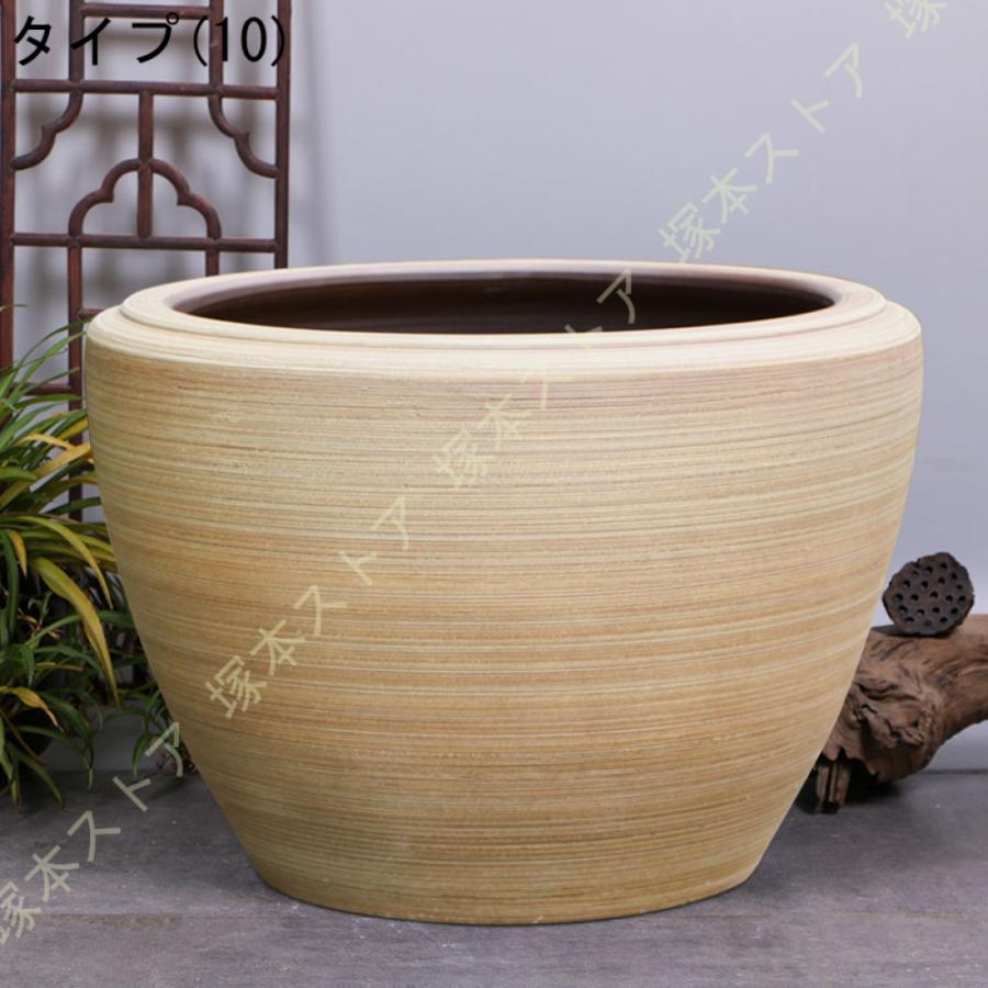 植木鉢 プランター大型 軽い プランター 金魚鉢 深い 陶器鉢 光沢感