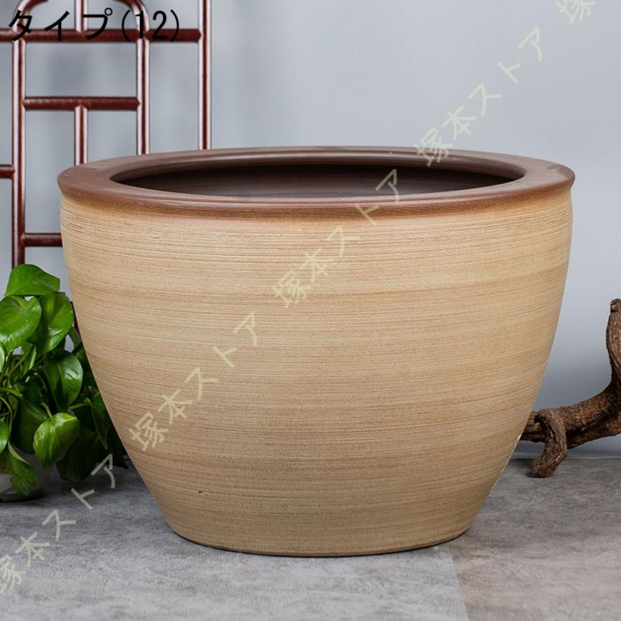 植木鉢 プランター大型 軽い プランター 金魚鉢 深い 陶器鉢 光沢感