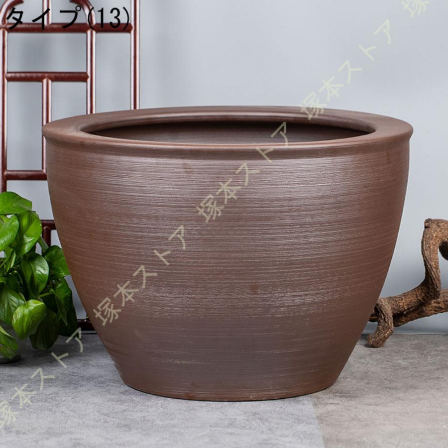 植木鉢 プランター大型 軽い プランター 金魚鉢 深い 陶器鉢 光沢感