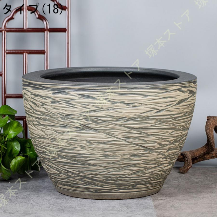 植木鉢 プランター大型 軽い プランター 金魚鉢 深い 陶器鉢 光沢感