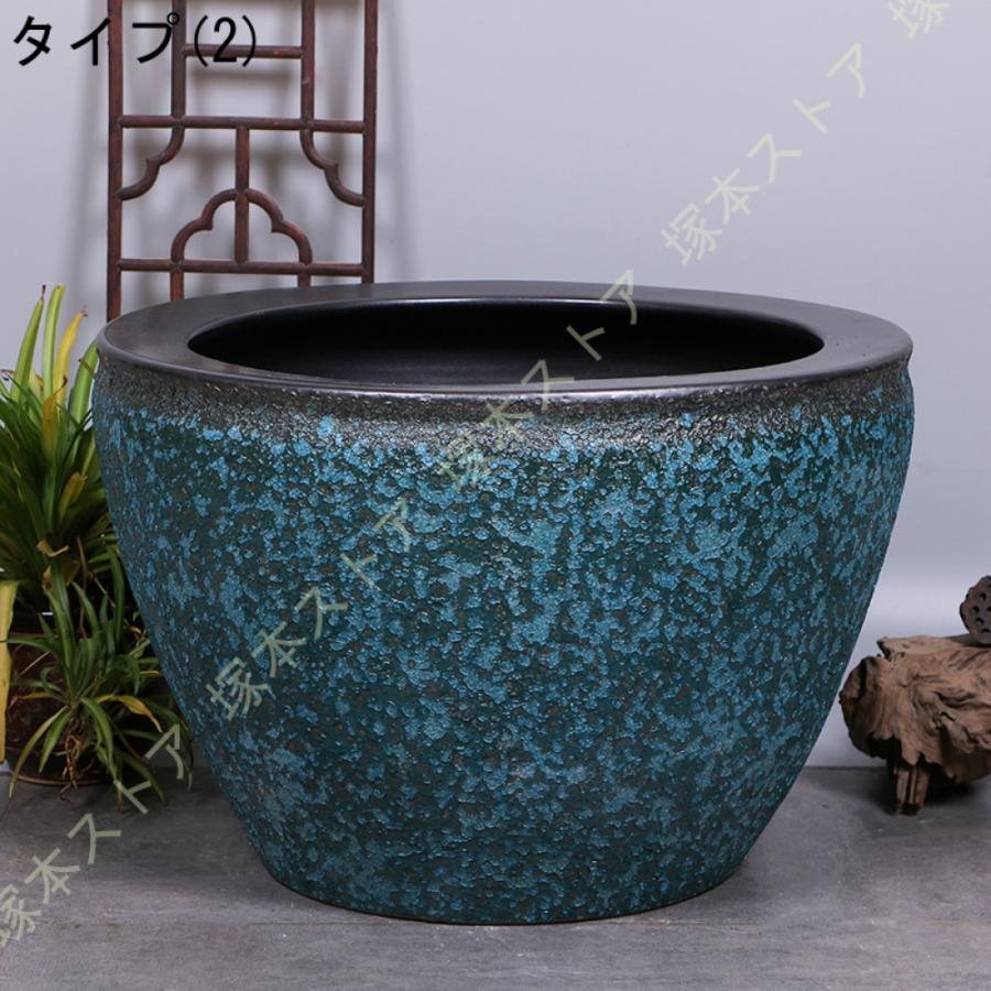 植木鉢 プランター大型 軽い プランター 金魚鉢 深い 陶器鉢 光沢感