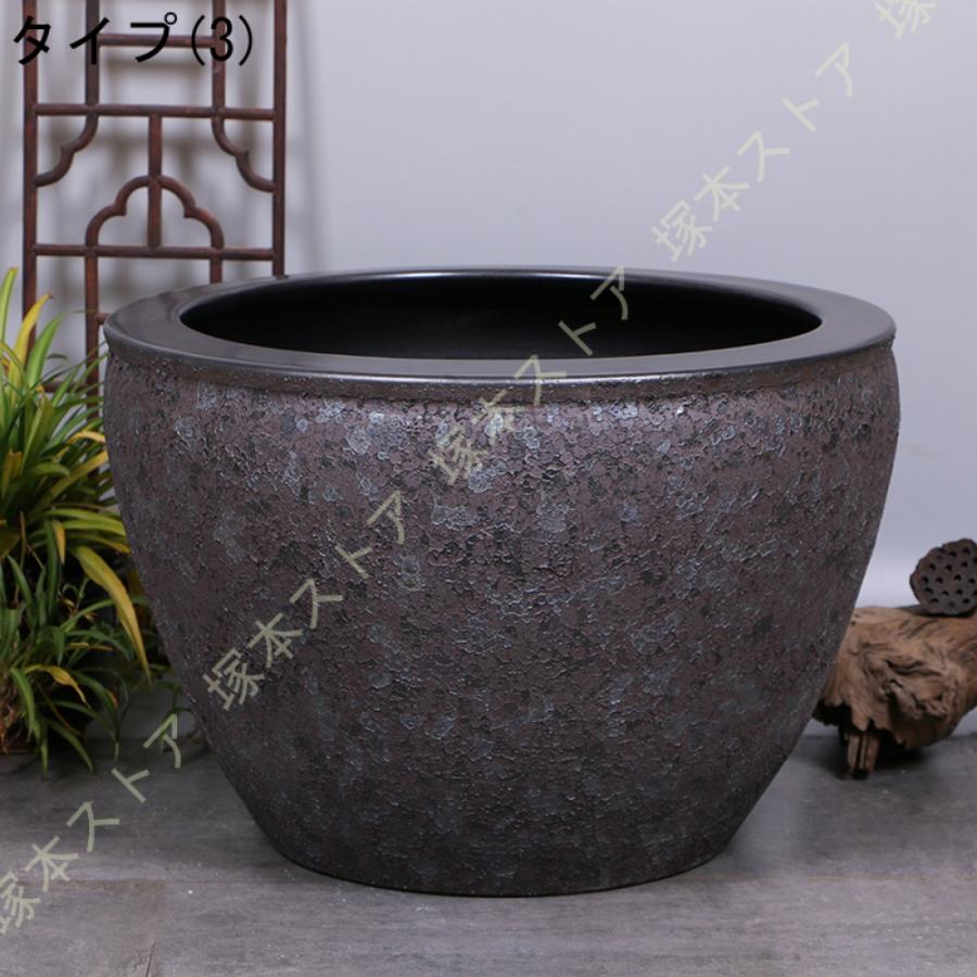 植木鉢 プランター大型 軽い プランター 金魚鉢 深い 陶器鉢 光沢感