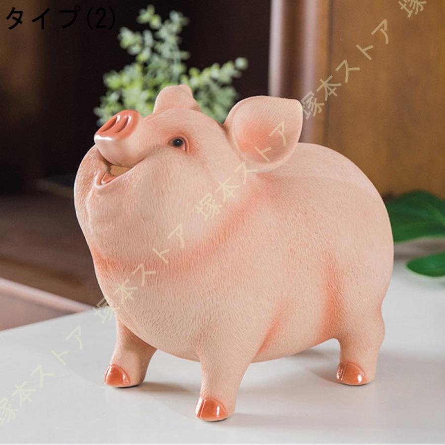 豚 貯金箱 ポリレジン貯金箱 貯金缶 カラー ブタ 子供 コイン箱 生日