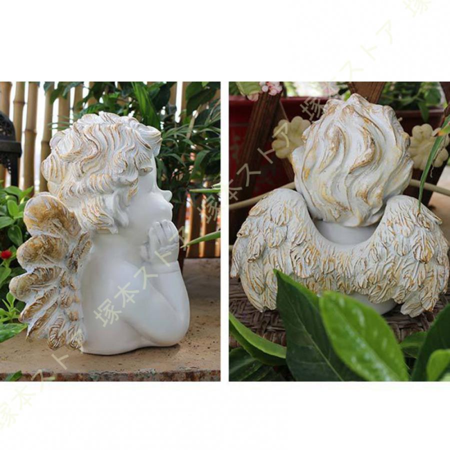 ◆天使置物　エンジェル　妖精　インテリア　陶器 エンジェル 天使 置物 白 妖精 天使像 アンティーク 小物