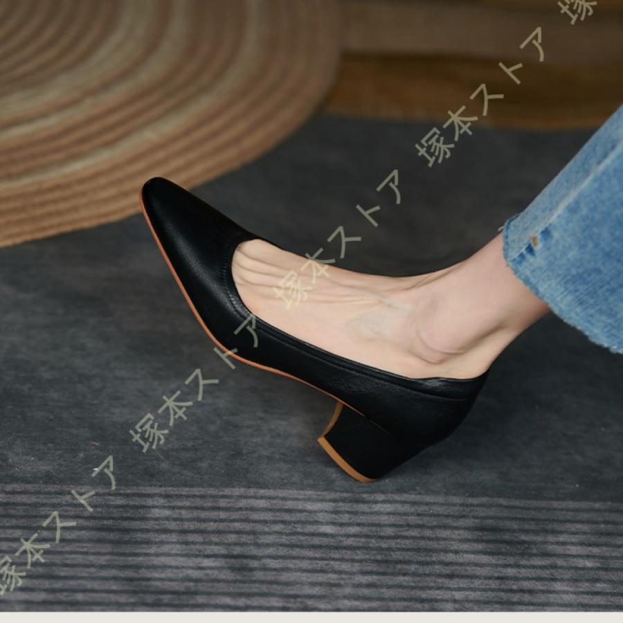 ローヒール パンプス 3.5cmヒール 歩きやすい フォーマル 冠婚葬祭 結婚式パンプス 痛くない 太ヒール ポインテッド 美脚 レディース 靴 5.5センチ ヒール_18