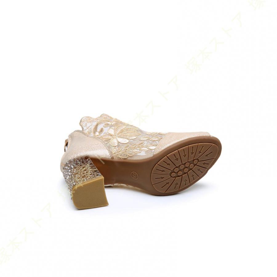 レディース 涼しげ メッシュ サマーブーツ オープントゥ ブーツ