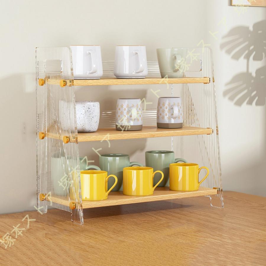 卓上食器棚 ミニカップボードカウンター上収納コップ お茶碗収納