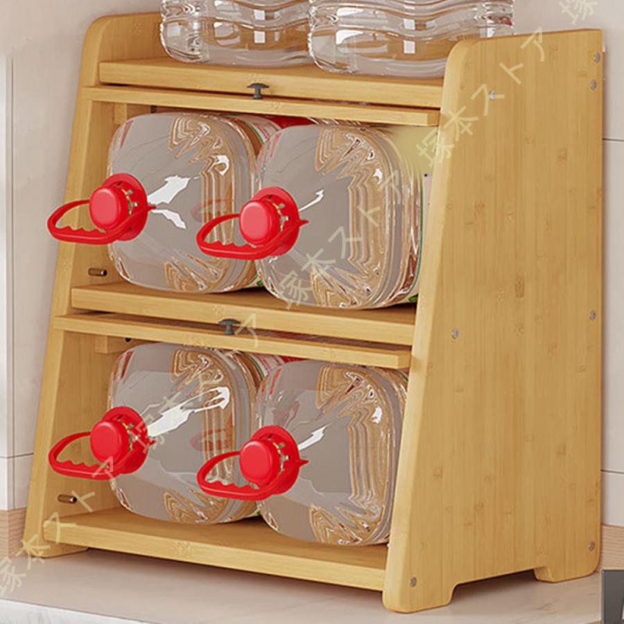 2-3段竹製 食器収納棚 食器棚 ミニ食器棚 ひとり暮らし用 収納