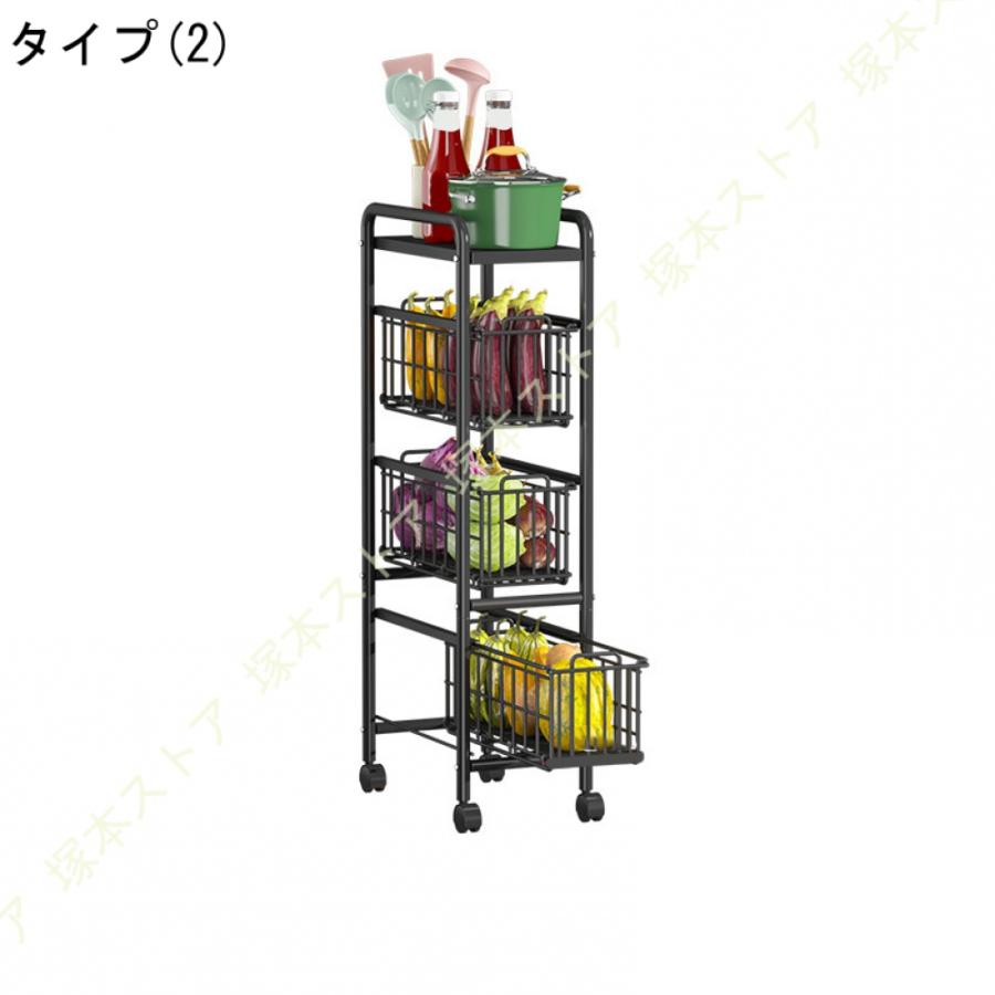 キッチンワゴン キャスター付き 隙間収納 25cm30cm 天板付き 隙間ワゴン 収納棚 スリム キッチンストッカー 収納 カート 棚 収納ワゴン 調味料ワゴンの画像