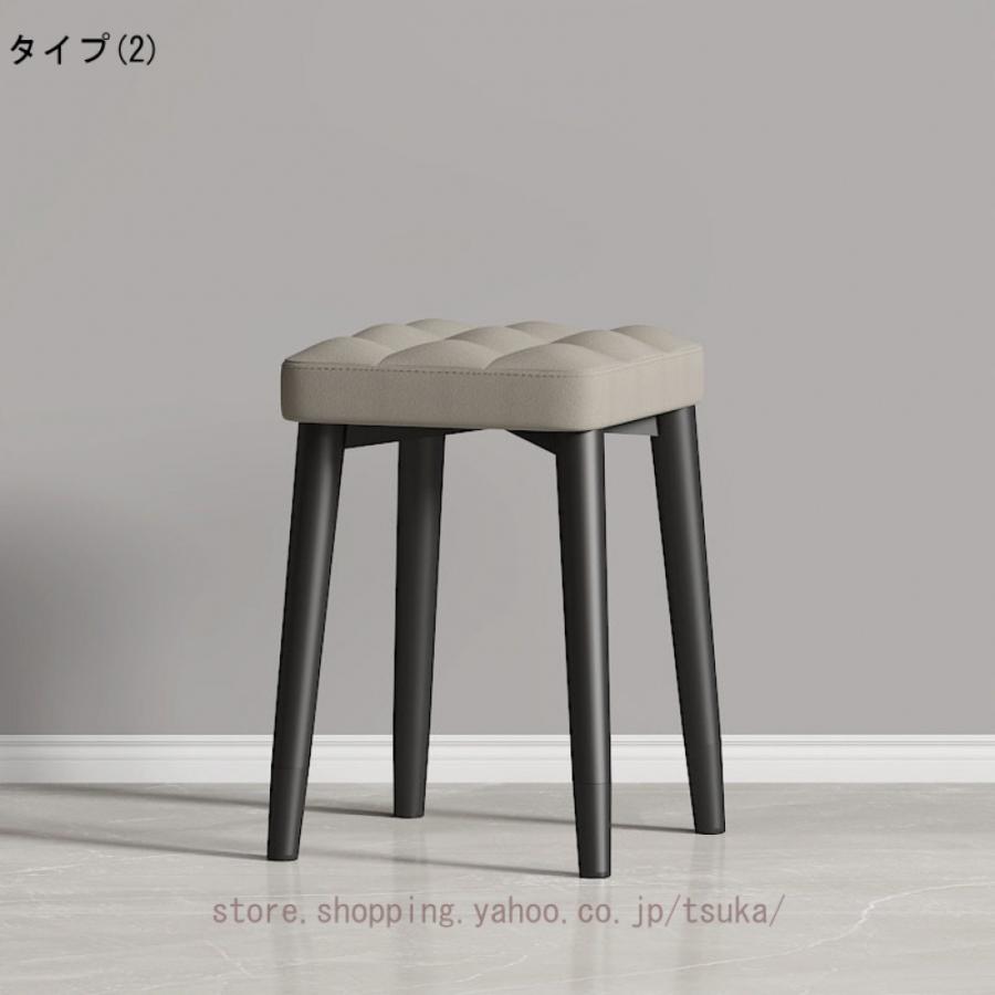 スタッキングスツール 四角 おしゃれ ダイニングチェア PUレザー 方形