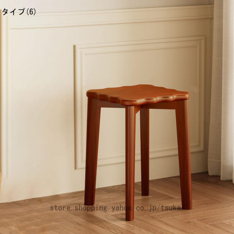 天然木 スツール 四角形 スタッキング スタッキングチェア