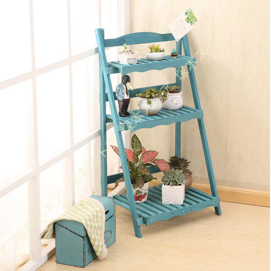 フラワースタンド 木製 ガーデンラック 3段 ガーデニング 棚