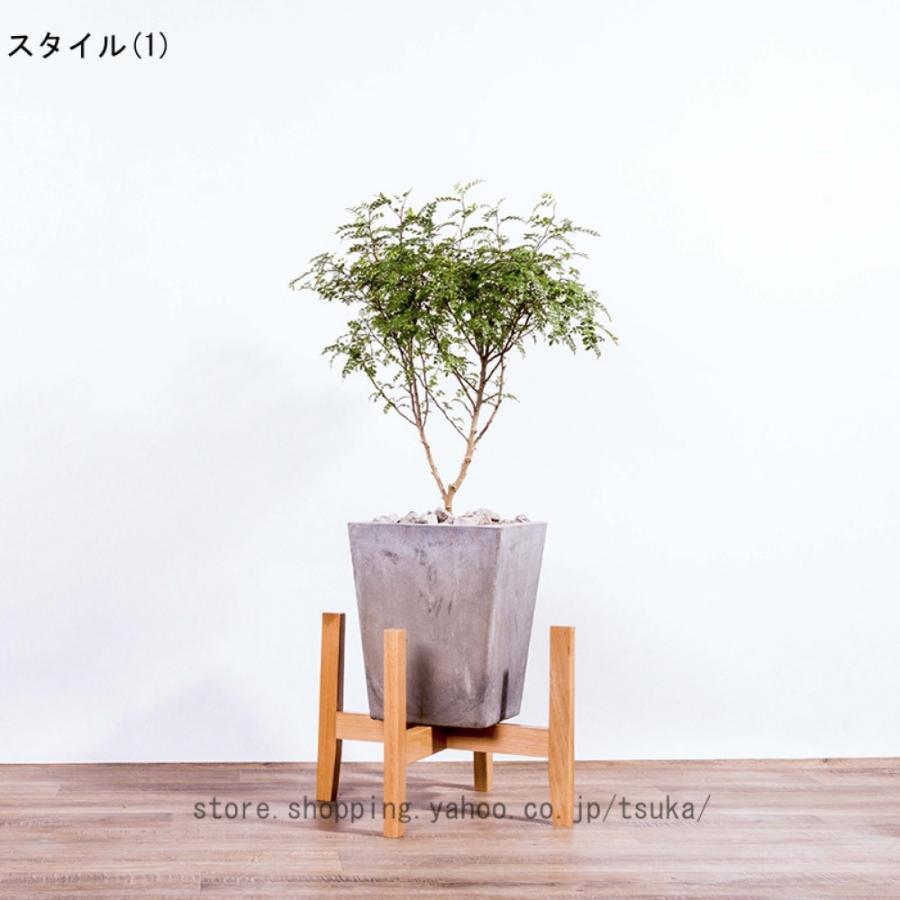 フラワースタンド 木製 花台 おしゃれ 室内 屋外 玄関 ベランダ スリム 鉢置き台 ポット スタンド ガーデンラック プランタースタンド 花棚 盆栽スタンド_3