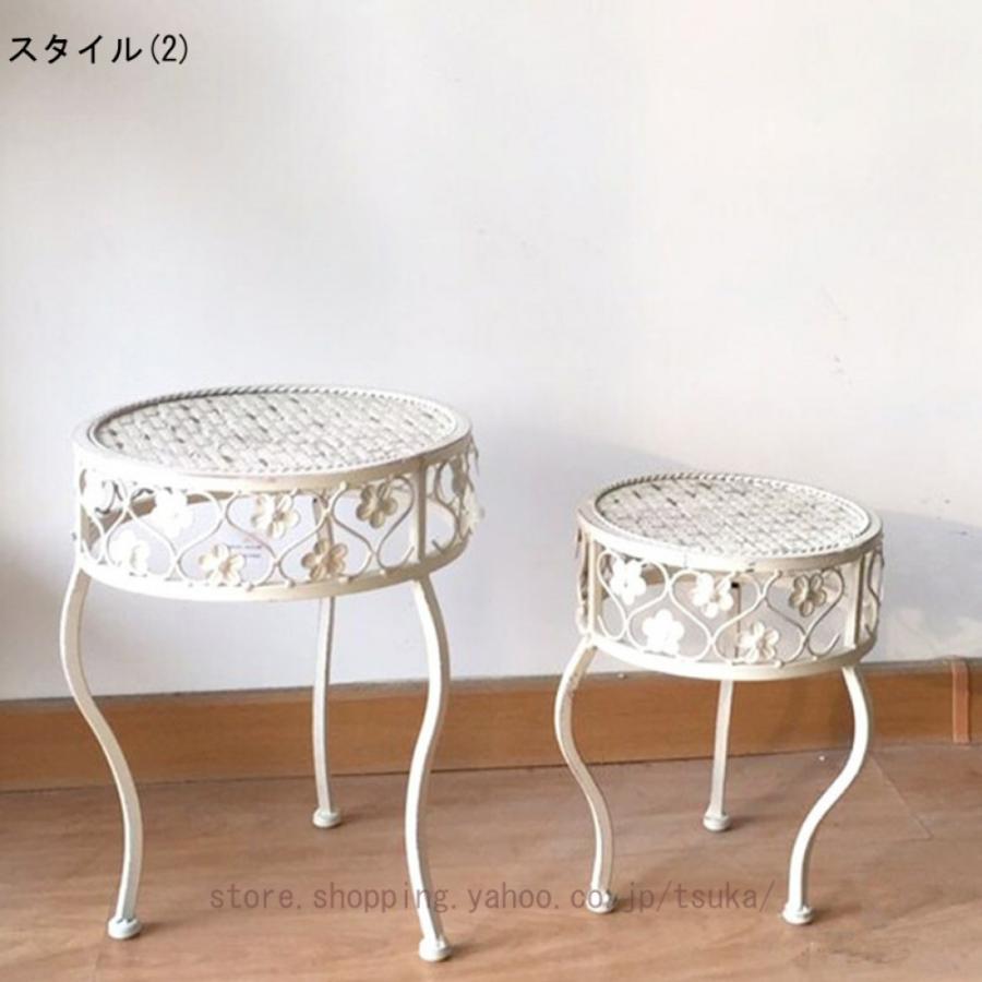 フラワースタンド 花台 丸 アイアン 屋外 室内 寄せ植え ガーデニング雑貨 玄関 バスケット プランター 花台ラック スタンド 架台 おしゃれ 壁掛け_4