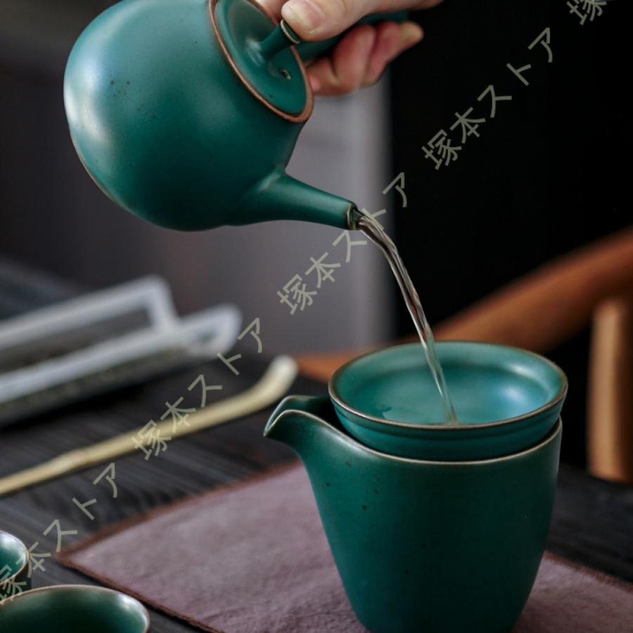 織部茶道具セット 陶器急須と湯呑み 美濃焼】織部 茶器セット【不動窯】 食器 急須 湯呑み 湯飲み