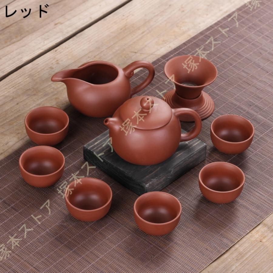 茶器セット 急須1 ミニ湯のみ6 陶器の茶こし付き はさみ焼 茶器 お茶