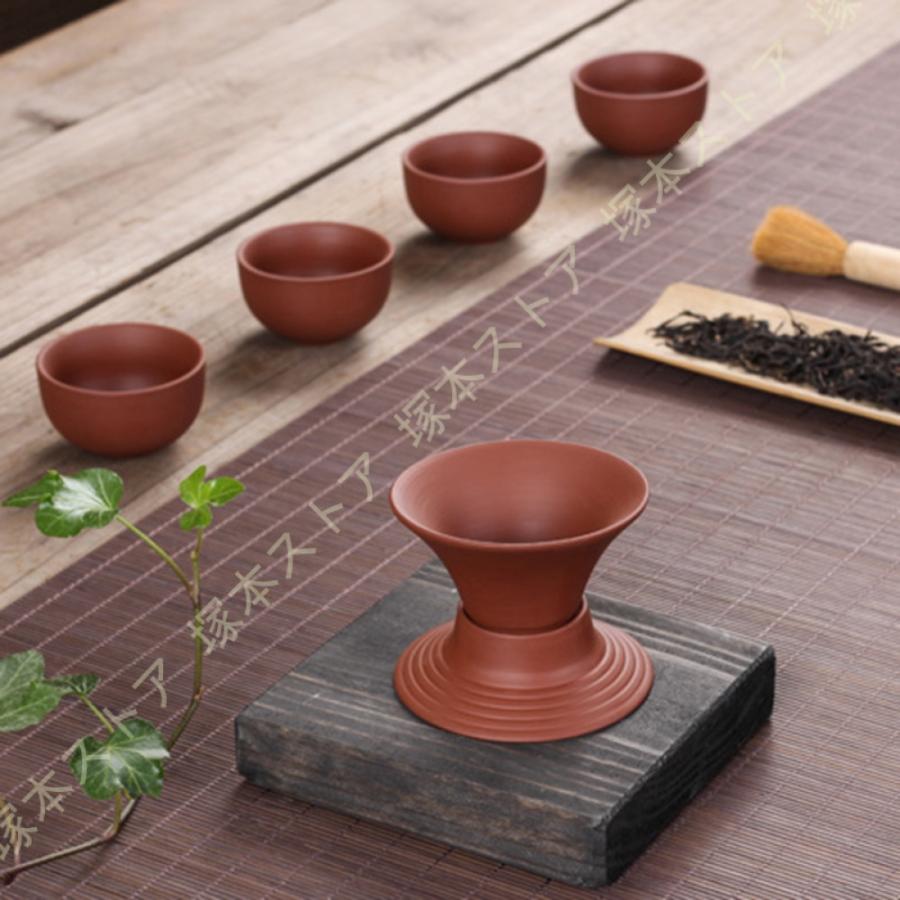 茶器セット 急須1 ミニ湯のみ6 陶器の茶こし付き はさみ焼 茶器 お茶