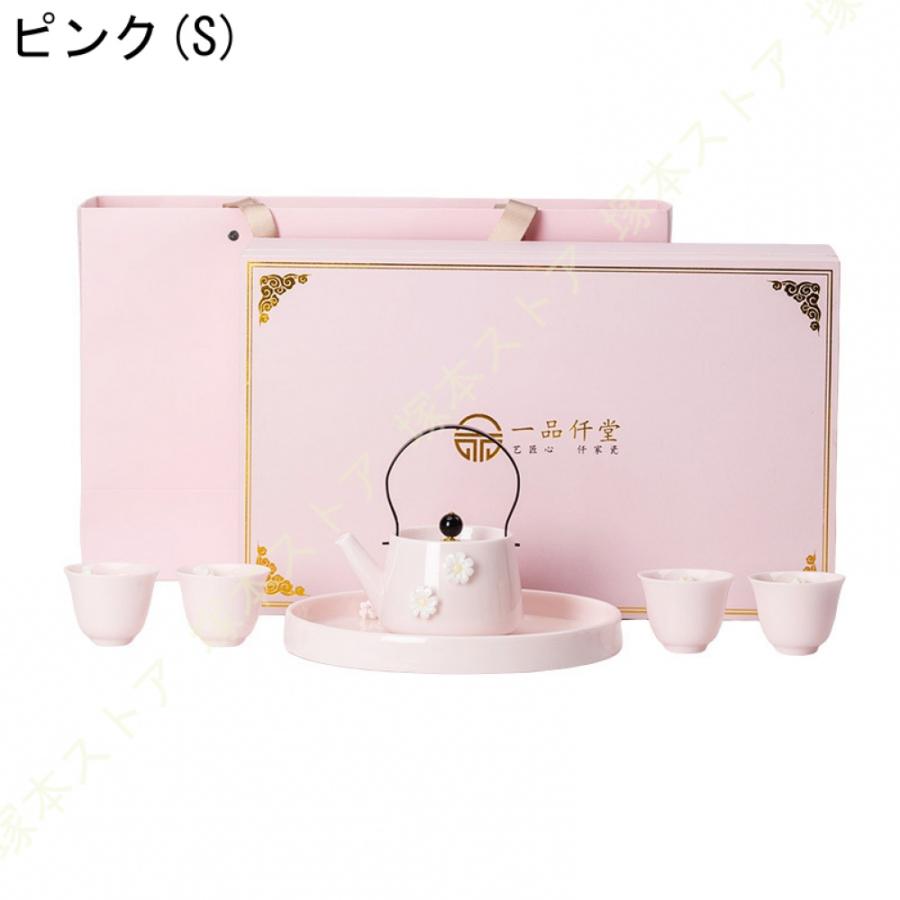 かわいい花柄の茶器5点セット 湯呑 急須 ポット 茶器 オシャレ かわいい花柄の茶器5点セット 湯呑 急須 ポット 茶器 オシャレ