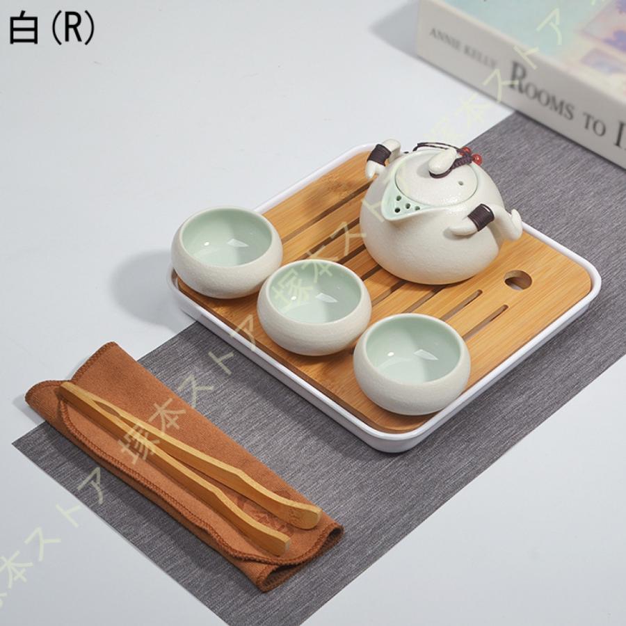 茶器セット 急須1 ミニ湯のみ6 陶器の茶こし付き はさみ焼 茶器