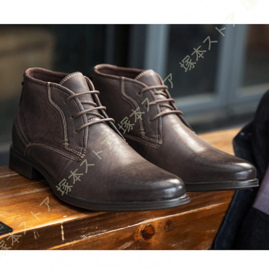 FEIT チャッカブーツ ショートブーツ チャッカブーツ 本革 レザー メンズ レースアップ