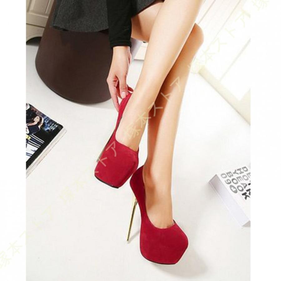 パンプス ヒール16cm ピンヒール ラウンドトゥ スエード調 プラットフォーム パンプス 歩きやすい 美脚 柔らかい キャバパンプス チャンキーヒール おしゃれ Fvzfe5e26c Laoofficialgazette Gov La