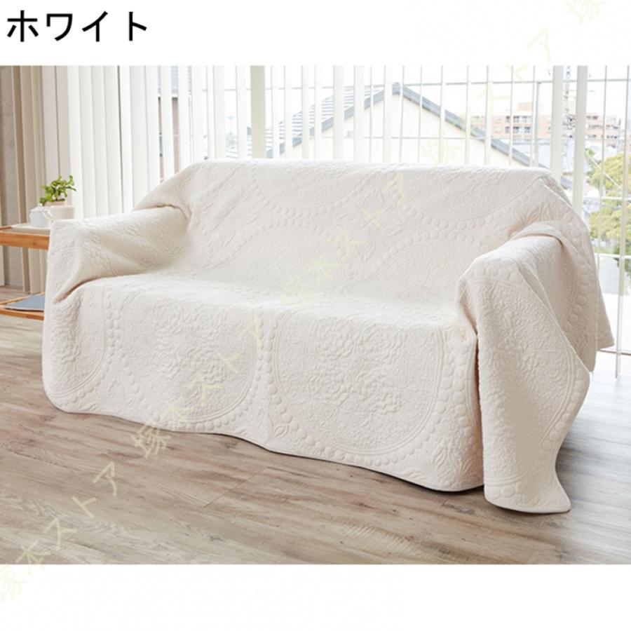 マルチカバー 長方形 200×250cm 3畳 北欧 キルト ソファーカバー プードラ 洗える かけるだけ ホットカーペットカバー こたつ布団 リバーシブル メダリオン柄の画像
