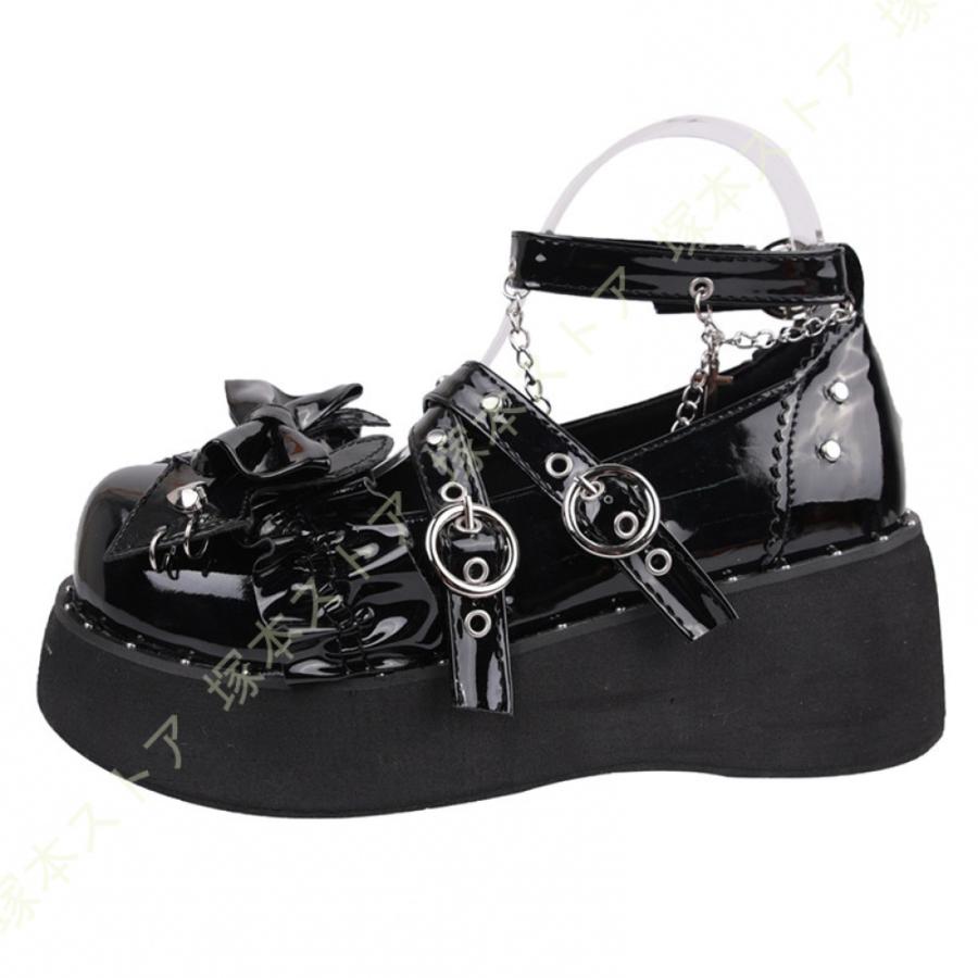 厚底 ロリータ パンプス Amazon | [Majisohiroka] ロリータ 靴 厚底ローファー パンプス