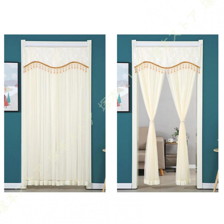 のれん 間仕切りカーテン レース 姫系 目隠し ドアカーテ 非遮光