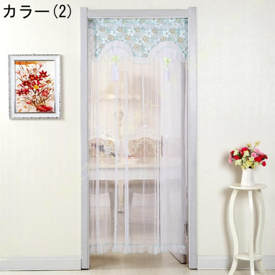 のれん　　2点 のれん レース 二重のれん 目隠し 暖簾 和風 洋風 エレガント