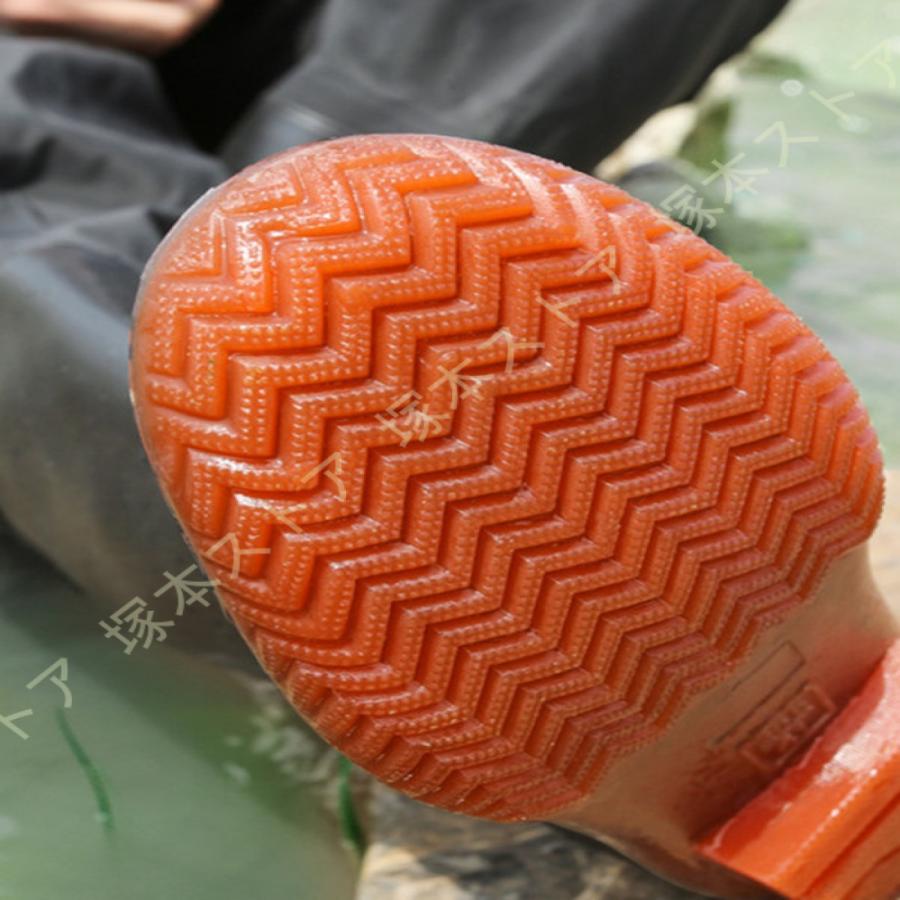 フィッシングウェーダー 釣り用スーツ ラジアルソール 全身防水 裏メッシュ PVC 胴長 釣り 水仕事 除雪 雪かき 潮干狩り 掃除 農作業 漁業 ドレス 寒さ 酸_3
