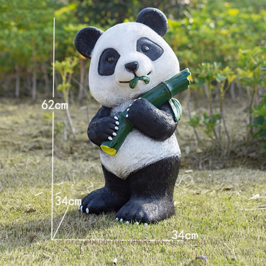 ガーデニング置物 パンダ ぱんだ オーナメント パンダの置物 本物