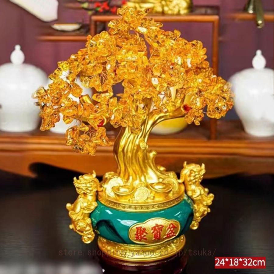 風水 置き物 招財樹 金のなる木 置物 天然石 クリスタル パワーストーン ツリー 水晶クラスター インテリア 風水アイテム 金運アップ 財運 金運 仕事運 恋愛運_14