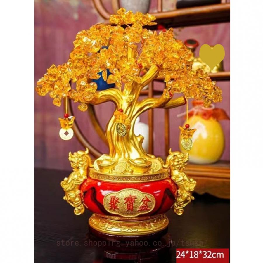 風水 置き物 招財樹 金のなる木 置物 天然石 クリスタル パワーストーン ツリー 水晶クラスター インテリア 風水アイテム 金運アップ 財運 金運 仕事運 恋愛運_10