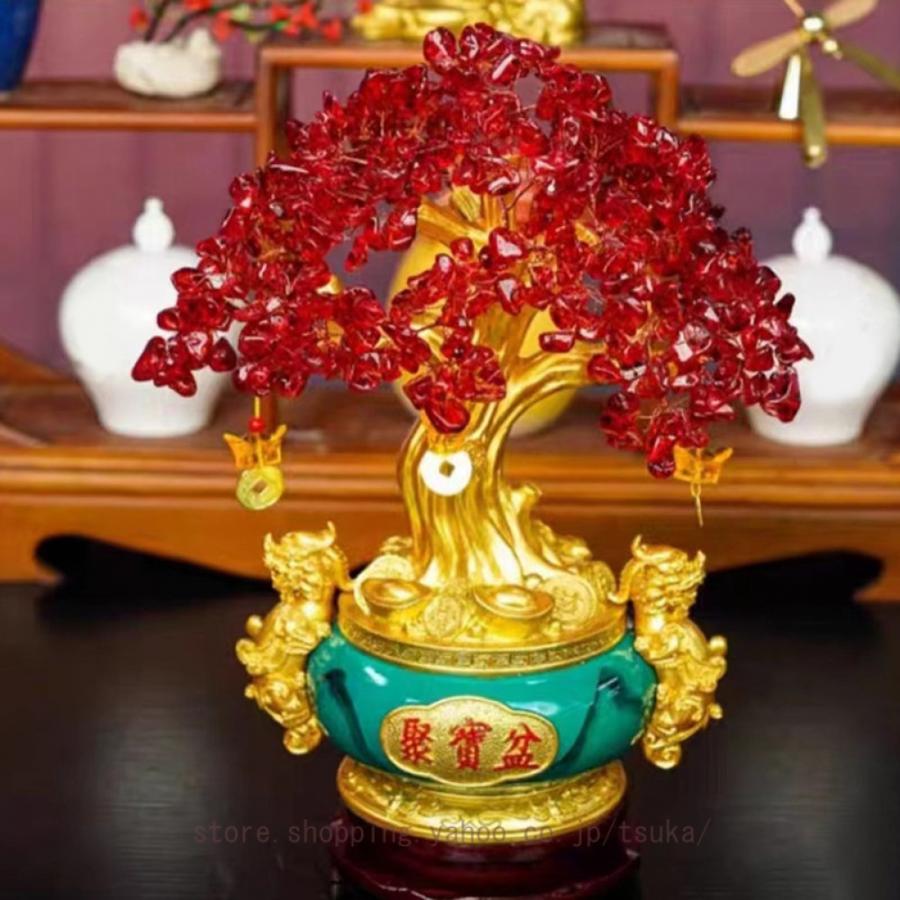 風水 置き物 招財樹 金のなる木 置物 天然石 クリスタル パワーストーン ツリー 水晶クラスター インテリア 風水アイテム 金運アップ 財運 金運 仕事運 恋愛運_12