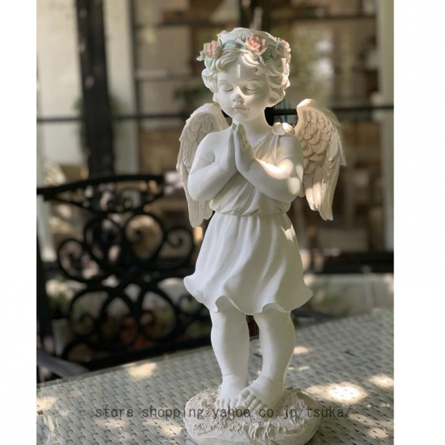 天使 置物 高さ50cm 大型 オブジェ お祈り エンジェル インテリア 平和