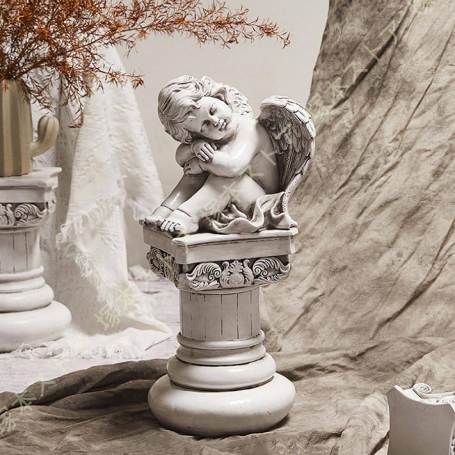 ガーデンオーナメント 天使 置物 ガーデニング オブジェ ガーデン 天使