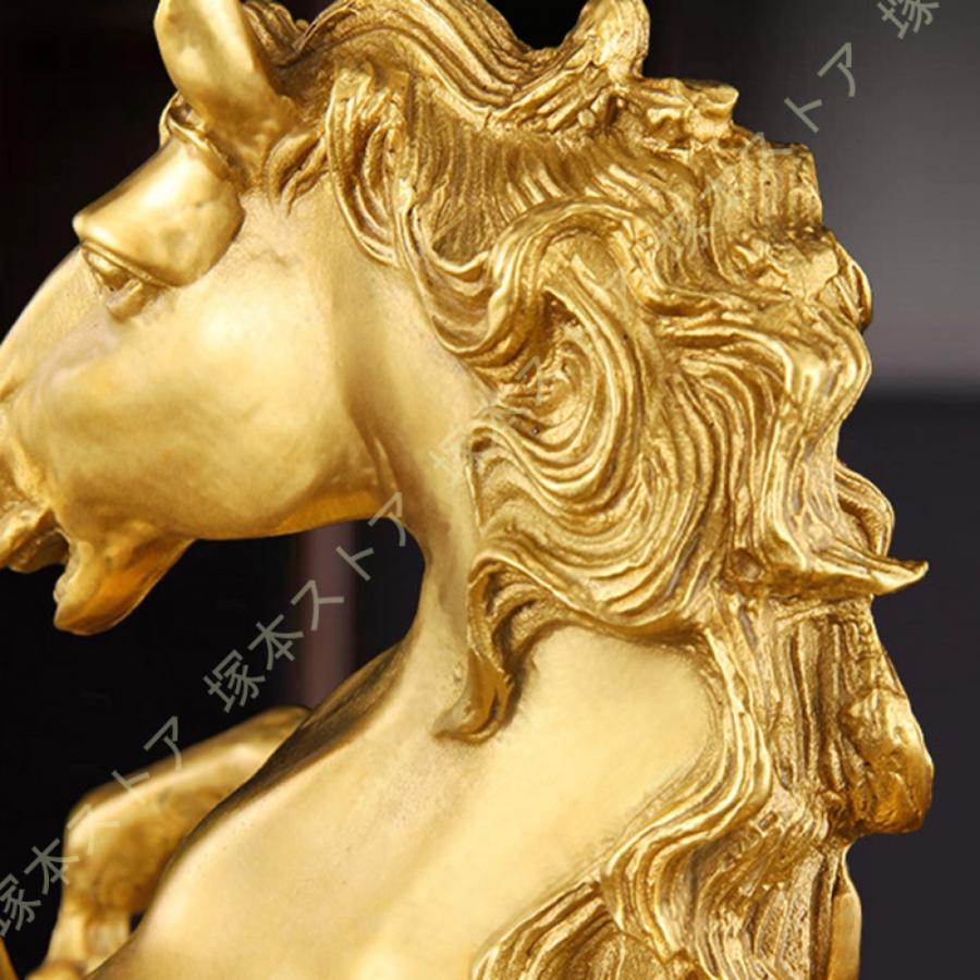 馬の置物 風水グッズ 真鍮製 干支 午 仕事運アップ 開運グッズ 金運