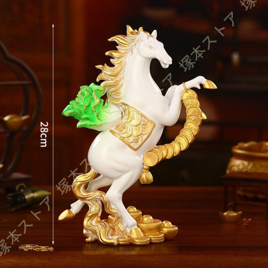 馬の置物 風水グッズ レジン 干支 午 仕事運アップ 開運グッズ 金運
