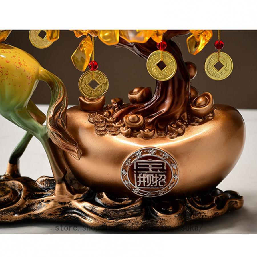 馬の置物 風水グッズ レジン 干支 午 仕事運アップ 開運グッズ 金運