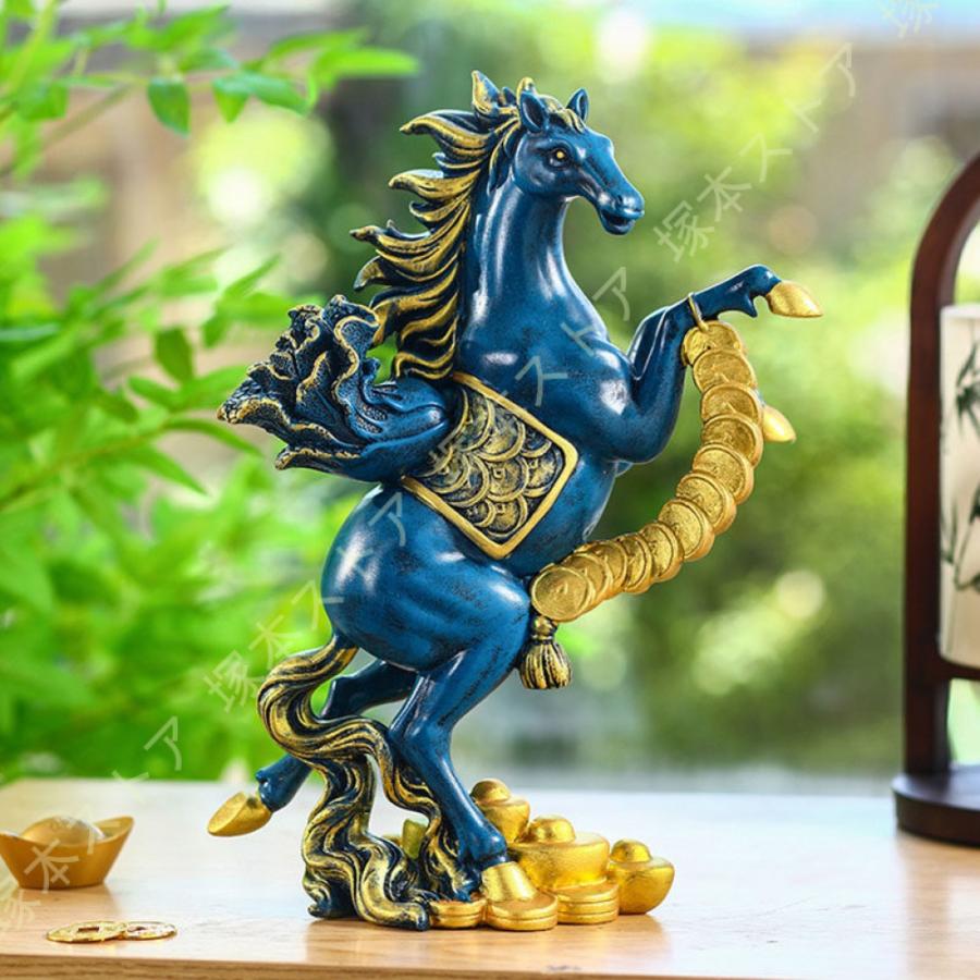 馬の置物 風水グッズ レジン 干支 午 仕事運アップ 開運グッズ 金運
