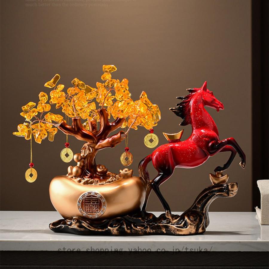 馬の置物 風水グッズ レジン 干支 午 仕事運アップ 開運グッズ 金運